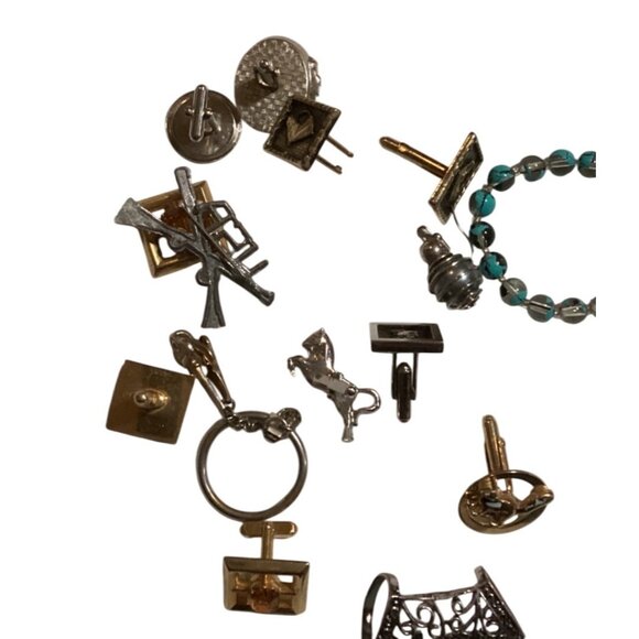 Mixed Lot Of Vintage & Antique Jewelry Pieces For Crafting,Repurposing-10-11 OZ - Picture 5 of 7